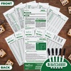 image:imageSWOOC Games  5 Big Premium Laminated Yardzee amp Farkle Score Cards 115in x 8in with Rules  Large Reusable Dry Erase Pads for Giant Outdoor DiceScore Cards  Markers 5 Pack