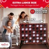 image:imageSWOOC Games  Premium Giant Four in a Row All Weather wCarrying Case amp 60 Quieter Design  Giant Connect  4 Game Outdoor for Adults and Family  4 in a Row Life Size Yard Games for Kids amp Adults3ft x 2ft