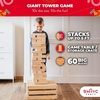 image:imageSWOOC Games  Premium Giant Tower Game  60 Blocks  Storage CrateOutdoor Table  Stacks up to 5ft  Jumbo Yard Games for Adults and Family  Giant Outdoor Set  Big Backyard Fun  Large Lawn Size