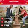 image:imageSWOOC Games  Premium Giant Tower Game  60 Blocks  Storage CrateOutdoor Table  Stacks up to 5ft  Jumbo Yard Games for Adults and Family  Giant Outdoor Set  Big Backyard Fun  Large Lawn Size