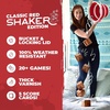 image:imageSWOOC Yardzee Farkle amp 20 Games  LightWeight Yard Dice Game Set All Weather with Collapsible Bucket 5 Big Laminated Score Cards and Marker Choose 25in or 35in Dice Yard GamesRed