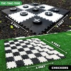 image:imageSwooc Games  2in1 Premium Giant Checkers amp Tic Tac Toe Game 4ft x 4ft  100 High Density EVA Foam Mat amp Pieces  Extra Large Checkers Set with Jumbo Checkerboard and Yard Size Tic Tac Toss