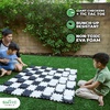 image:imageSwooc Games  2in1 Premium Giant Checkers amp Tic Tac Toe Game 4ft x 4ft  100 High Density EVA Foam Mat amp Pieces  Extra Large Checkers Set with Jumbo Checkerboard and Yard Size Tic Tac Toss