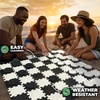 image:imageSwooc Games  2in1 Premium Giant Checkers amp Tic Tac Toe Game 4ft x 4ft  100 High Density EVA Foam Mat amp Pieces  Extra Large Checkers Set with Jumbo Checkerboard and Yard Size Tic Tac Toss