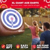 image:imageSwooc Games  Bull Hawker  Giant Axe Darts with 15 Games  Axe Throwing Game for Backyard with Air Pump  Large Outdoor Games for Adults and Family  Party Carnival Game  Throwing Yard FunXL  8ft