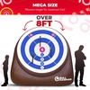 image:imageSwooc Games  Bull Hawker  Giant Axe Darts with 15 Games  Axe Throwing Game for Backyard with Air Pump  Large Outdoor Games for Adults and Family  Party Carnival Game  Throwing Yard FunXL  8ft