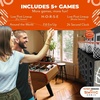 image:imageSwooc Games  Low Post Lineup  Wall Mounted Giant Basketball 4 in A Row w 5 Games  Basketball Hoop for Room Wall Games  Game Room Games  Mini Basketball Hoop Indoor Connect  Four in A Row Game