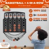 image:imageSwooc Games  Low Post Lineup  Wall Mounted Giant Basketball 4 in A Row w 5 Games  Basketball Hoop for Room Wall Games  Game Room Games  Mini Basketball Hoop Indoor Connect  Four in A Row Game