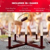 image:imageSwooc Games  Rustic Ring Toss Game All Weather  Easy Setup amp Extra Games Included  Ring Toss Game for Adults  Outdoor Activities for Adults  Yard Toys for Kids  Backyard Fun  Outdoor PartyStandard