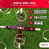 image:imageSwooc Games  Rustic Ring Toss Game All Weather  Easy Setup amp Extra Games Included  Ring Toss Game for Adults  Outdoor Activities for Adults  Yard Toys for Kids  Backyard Fun  Outdoor PartyStandard