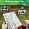 image:imageSwooc Games  Yardzee Farkle amp 20 Giant Dice Games All Weather Yard Dice with Wooden Bucket 5 Scorecards amp Marker  Jumbo Dice Yard Game  Extra Large Yard Game for Adults  Jumbo Lawn Fun25 Dice