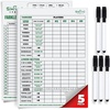 image:imageSWOOC Games  5 Big Premium Laminated Yardzee amp Farkle Score Cards 115in x 8in with Rules  Large Reusable Dry Erase Pads for Giant Outdoor DiceScore Cards  Markers 5 Pack