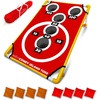 image:imageSwooc Games  Coney Island Toss  Arcade Style Cornhole Board Set wCarrying Case amp 15 Games  Corn Hole Games for Adults  Kids Bean Bag Toss Game  Kids Cornhole Set wBags  Outdoor Yard Games