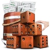 image:imageSwooc Games  Yardzee Farkle amp 20 Giant Dice Games All Weather Yard Dice with Wooden Bucket 5 Scorecards amp Marker  Jumbo Dice Yard Game  Extra Large Yard Game for Adults  Jumbo Lawn Fun35 Dice