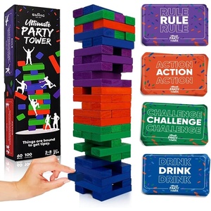 image:imageSWOOC Games  Ultimate Party Tower  100 Original Commands 60 Blocks amp 1000s of Hilarious Rule Combinations  A Tipsy Spin on Fun Classic Games for Power Hour  Ages 21  Wooden Tower Blocks Game