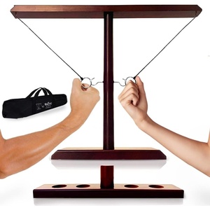 image:imageSwooc Games  Battle Hooks XL Hook and Ring Game with Ladder  20 Second Set Up  Hook and Ring Toss Game for Adults  Wooden Ring Hook Tossing Game  Tabletop Ring Hook Game