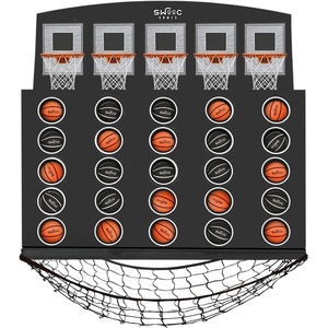 image:imageSwooc Games  Low Post Lineup  Wall Mounted Giant Basketball 4 in A Row w 5 Games  Basketball Hoop for Room Wall Games  Game Room Games  Mini Basketball Hoop Indoor Connect  Four in A Row Game