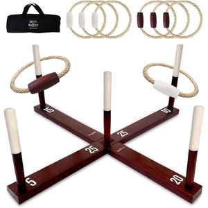 image:imageSwooc Games  Rustic Ring Toss Game All Weather  Easy Setup amp Extra Games Included  Ring Toss Game for Adults  Outdoor Activities for Adults  Yard Toys for Kids  Backyard Fun  Outdoor PartyXLarge