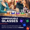 image:imageSWOOC DUNZO  Hydrating Version of Classic Card Game with 4 Unbreakable Glasses  Draw Two Skip Reverse Get Loco  Fun Party Game amp Funny Gifts  Card Games