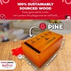 image:imageSWOOC Games  Coin Drop  Simple  Strategic Dice Games for Families with Coins Included for 26 Players  Works WPennies Too  Get Rid of Coins to Win  Board Games for Kids  Penny Game Wood Box