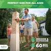 image:imageSWOOC Games  Giant Tower Game with 3in1 Straightener Table amp Storage Box  90 Faster Set Up with Transforming Box amp Straightener  Starts at 24ft  Grows to Over 6ft  Large Outdoor Yard Games