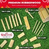 image:imageSWOOC Games  Kubb Yard Game Set  Premium Hardwood Viking Chess Set wWood Crate  for Adults amp Kids  Backyard Size Kubb Game  for Kuub Tournaments with Friends  Viking Game  Kuube Outdoor Game