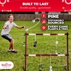 image:imageSWOOC Games  Premium Wooden Ladder Ball Game Set Weather Resistant  with 10 Games amp Carrying Case  Easy No Tool Set Up  Premium Ladder Toss Outdoor Game  Backyard Ball Toss Games