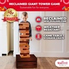 image:imageSWOOC Games  Reclaimed Giant Tower Game Weather Resistant 60 Blocks  Storage CrateOutdoor Game Table  Stacks up to 5ft  Giant Outdoor Tower for Adults  Large Yard Activity  Jumbo Lawn Fun