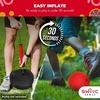 image:imageSWOOC Games  Replacement Balls for Giant Kick Darts  2 Red and 2 Black 7inch  Inflatable EasyStick Balls  Giant Outdoor Games  Soccer Yard Activity  Inflatable Soccer Dart Board