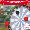 image:imageSWOOC Games  Replacement Balls for Giant Kick Darts  2 Red and 2 Black 7inch  Inflatable EasyStick Balls  Giant Outdoor Games  Soccer Yard Activity  Inflatable Soccer Dart Board