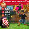 image:imageSwooc Games  Ninja Superstar  2in1 Corn Hole Games for Kids  5Second Setup  Ninja Toys for Boys  Bean Bag Toss Game for Kids  Cornhole Game Set Outdoor  Outdoor Toys  Throwing Star