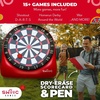image:imageSwooc Games  Premium Inflatable Giant Kick Darts 15 Ways to Play  Jumbo Soccer Dartboard with Air Pump  Big Carnival Games  Giant Outdoor Games  Oversized Dart Board Yard amp Lawn GameXL  8ft