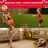 image:imageSwooc Games  Safari Sling  2in1 Bean Bag Toss Game for Kids  5Second Setup Kids Cornhole Game Set  Outdoor Toddler Activities  Backyard Party Games  Corn Hole Set Toddler Bean Bag Toss