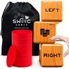 image:imageSWOOC Games  Giant Right Center Left Dice Game All Weather with 24 Large Chips amp Carry Bag  Jumbo Wooden Lawn Game  Big Backyard Games for Family  IndoorOutdoor  Left Right Center Dice Set