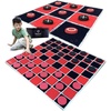 image:imageSwooc Games  2in1 Vintage Giant Checkers amp Tic Tac Toe Game WMat 3ft x 3ft  100 MachineWashable Canvas  Giant Outdoor Games for Kids  Yard Game for Kids  Jumbo Lawn Set  Large Checkers4ft x 4ft