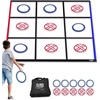 image:imageSwooc Games  Fling Tac Toe 9ft x 9ft Giant Tic Tac Toe Game Outdoor  Weatherproof Giant Outdoor Games for Adults and Family  Large Backyard Games for Kids  Jumbo Outside Yard amp Lawn Game