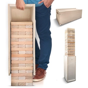 image:imageSWOOC Games  Giant Tower Game with 3in1 Straightener Table amp Storage Box  90 Faster Set Up with Transforming Box amp Straightener  Starts at 24ft  Grows to Over 6ft  Large Outdoor Yard Games