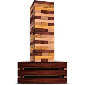 image:imageSWOOC Games  Reclaimed Giant Tower Game Weather Resistant 60 Blocks  Storage CrateOutdoor Game Table  Stacks up to 5ft  Giant Outdoor Tower for Adults  Large Yard Activity  Jumbo Lawn Fun