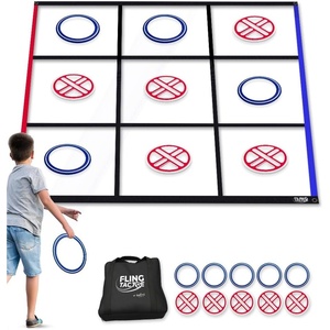 image:imageSwooc Games  Fling Tac Toe 9ft x 9ft Giant Tic Tac Toe Game Outdoor  Weatherproof Giant Outdoor Games for Adults and Family  Large Backyard Games for Kids  Jumbo Outside Yard amp Lawn Game
