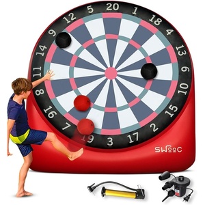 image:imageSwooc Games  Premium Inflatable Giant Kick Darts 15 Ways to Play  Jumbo Soccer Dartboard with Air Pump  Big Carnival Games  Giant Outdoor Games  Oversized Dart Board Yard amp Lawn GameGiant  6ft