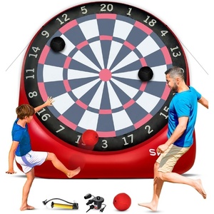 image:imageSwooc Games  Premium Inflatable Giant Kick Darts 15 Ways to Play  Jumbo Soccer Dartboard with Air Pump  Big Carnival Games  Giant Outdoor Games  Oversized Dart Board Yard amp Lawn GameXL  8ft