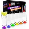 image:imageSWOOC Games  Tall Unbreakable Shot Glasses Set 6 Pack  250x Stronger Than Glass 25x Stronger Than Acrylic  Colorful amp DishwasherSafe  2oz Reusable Plastic Shot Glasses  DUNZO Compatible